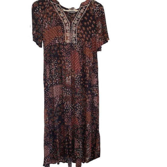 Knox Rose Patchwork Ladies Flowy, Pullover Floral, Casual, Embroidery, Ruffle‎ S - Picture 10 of 16